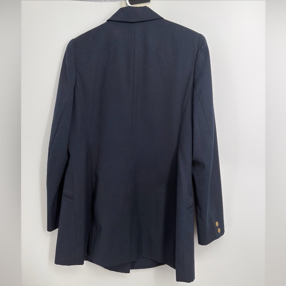 Ladies Medium Blue Scully Western Jacket Blazer W Gold Floral Buttons - Picture 5 of 5